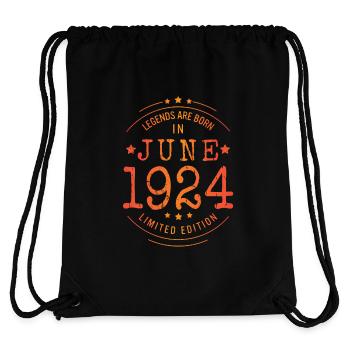 Anniversaire Juin 1924 Edition Limitée Millésime - Sac à cordon recyclé Stanley/Stella - noir - Dos