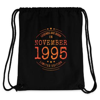 Geburtstag November 1995 Limited Edition Vintage - Stanley/Stella recycelter Gym Bag - Schwarz - Hinten