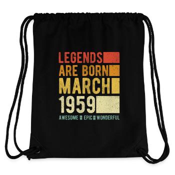 Birthday March 1959 - Stanley/Stella Recycled Gym Bag - black - Back