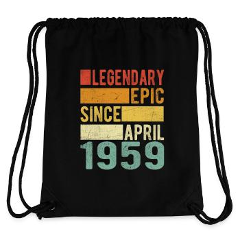 Birthday April 1959 Legendary epic - Stanley/Stella Recycled Gym Bag - black - Back