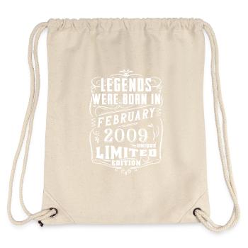 Geburtstag Februar 2009 Jahr Limited Edition - Stanley/Stella recycelter Gym Bag - Naturweiß - Hinten