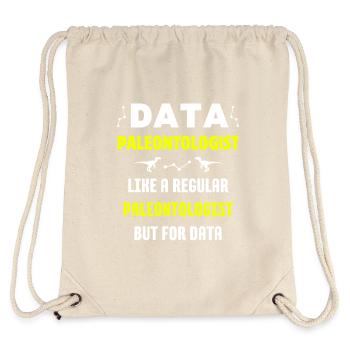 DATEN DINOSAURIER PALÄONTOLOGE LUSTIGE WISSENSCHAFT - Stanley/Stella recycelter Gym Bag - Naturweiß - Hinten