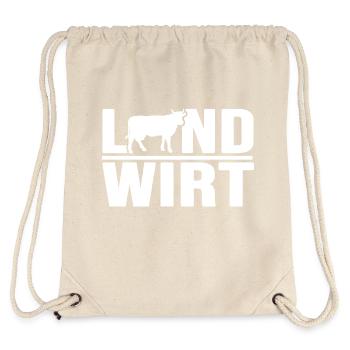 landwirt milchbauer almwirtschaft bauer - Stanley/Stella recycelter Gym Bag - Naturweiß - Hinten