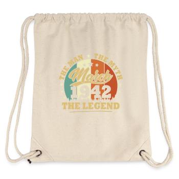 März 1942, 81 Jahre alt Geburtstagsmann Frau - Stanley/Stella recycelter Gym Bag - Naturweiß - Hinten