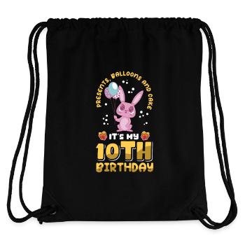 10. Geburtstag 10 Jahre alt Geschenkidee Geschenk - Stanley/Stella recycelter Gym Bag - Schwarz - Hinten