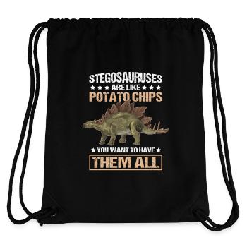 Cadeau de dinosaure Stegosaurus Dinos - Sac à cordon recyclé Stanley/Stella - noir - Dos