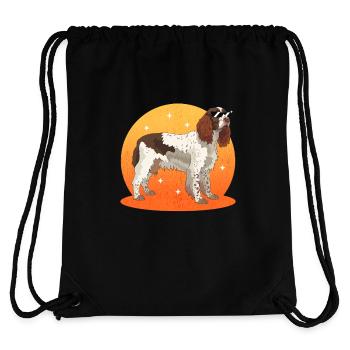 Anglais Springer Spaniel Chien Cadeaux - Sac à cordon recyclé Stanley/Stella - noir - Dos