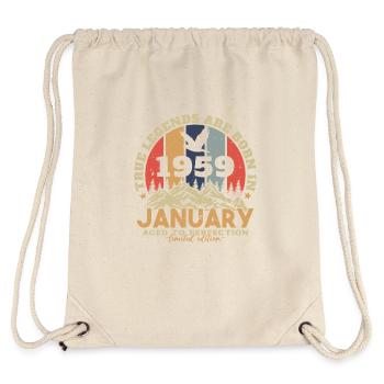 Birthday Gift Born In January 1959 - Stanley/Stella Recycled Gym Bag - natural - Back