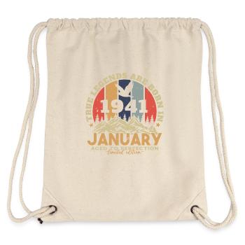Birthday Gift Born In January 1941 - Stanley/Stella Recycled Gym Bag - natural - Back
