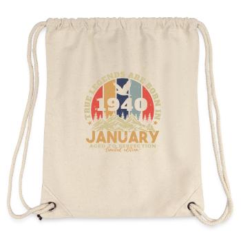 Birthday gift born in January 1940 - Stanley/Stella Recycled Gym Bag - natural - Back