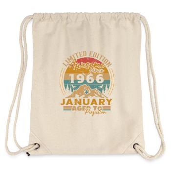 Birthday gift born in January 1966 - Stanley/Stella Recycled Gym Bag - natural - Back