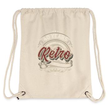 40 Jahre spezielles Vintage-Jubiläumsgeschenk - Stanley/Stella recycelter Gym Bag - Naturweiß - Hinten