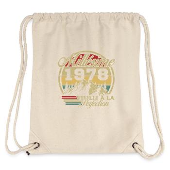 Vintage 1978, Vintage 1978 Birthday Gift - Stanley/Stella Recycled Gym Bag - natural - Back