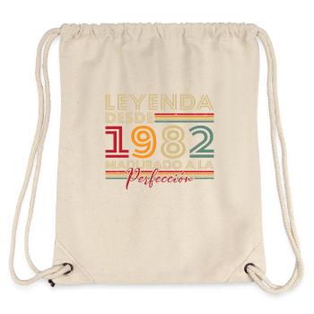 Legende seit 1982 Geburtstagsgeschenk - Stanley/Stella recycelter Gym Bag - Naturweiß - Hinten