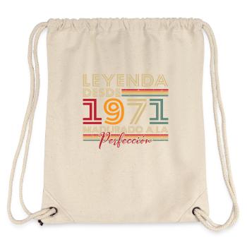 Legend since 1971 Birthday Gift - Stanley/Stella Recycled Gym Bag - natural - Back