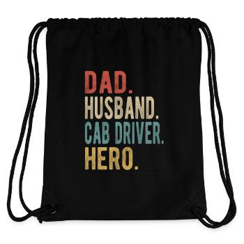 Cab Driver Dad Husband Hero - Stanley/Stella Recycled Gym Bag - black - Back