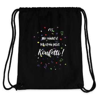 Konfetti Fasching Karneval Helau Party Feier - Stanley/Stella recycelter Gym Bag - Schwarz - Hinten