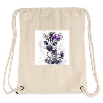 Zèbre mignon pour les filles - Sac à cordon recyclé Stanley/Stella - blanc naturel - Dos