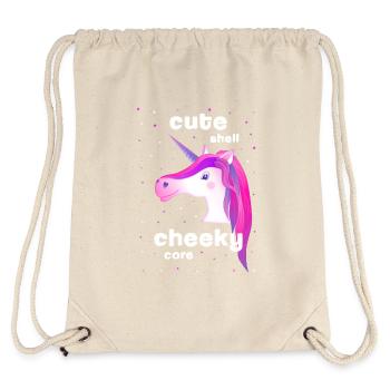 pink unicorn cute cheeky - Stanley/Stella recycelter Gym Bag - Naturweiß - Hinten