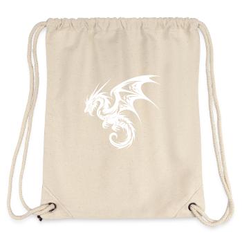 Dragon volant en style tatouage - Sac à cordon recyclé Stanley/Stella - blanc naturel - Dos