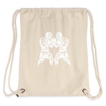 Faust Boxer Tattoo Kämpfer Sparring Style - Stanley/Stella recycelter Gym Bag - Naturweiß - Hinten