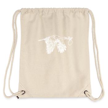Fliegender Storch Nachwuchs Lieferung - Stanley/Stella recycelter Gym Bag - Naturweiß - Hinten