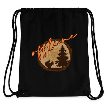 Waldbaden Wald shinrin yoku offline Waldbad - Stanley/Stella recycelter Gym Bag - Schwarz - Hinten