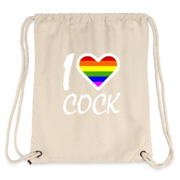 I love - Sac à cordon recyclé Stanley/Stella - blanc naturel - Dos