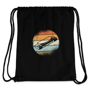 Harmonica motif - Stanley/Stella Recycled Gym Bag - black - Back