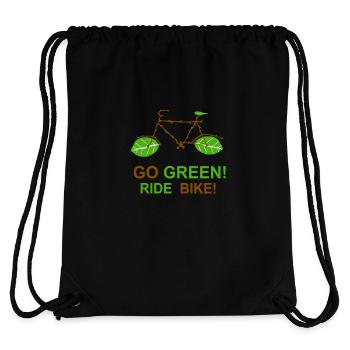 Go Green Umweltschutz Klimaschutz Fahrrad Umwelt - Stanley/Stella recycelter Gym Bag - Schwarz - Hinten