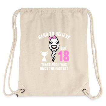 18 years ago 18 years fastest 18th birthday - Stanley/Stella Recycled Gym Bag - natural - Back