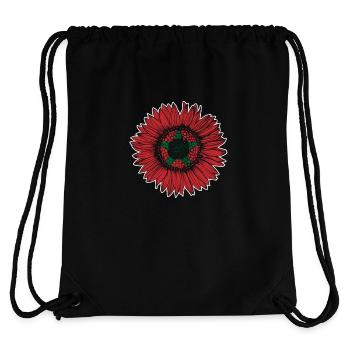 Maroc Drapeau Tournesol - Sac à cordon recyclé Stanley/Stella - noir - Dos