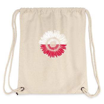 Pologne Drapeau Tournesol - Sac à cordon recyclé Stanley/Stella - blanc naturel - Dos