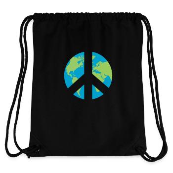 Symbole de la paix mondiale - Sac à cordon recyclé Stanley/Stella - noir - Dos