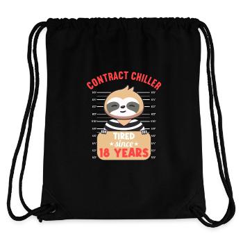Auftragschiller 18 years 18th birthday sloth - Stanley/Stella Recycled Gym Bag - black - Back