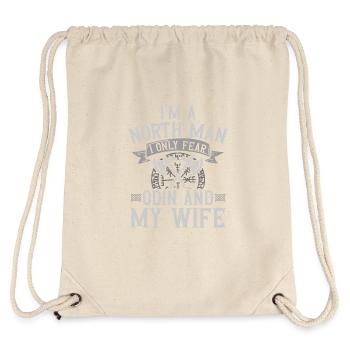 I am a Nordmann, I fear only Odin and - Stanley/Stella Recycled Gym Bag - natural - Back