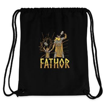 Fathor Viking Dad Valkyrie Warrior Axe Father's Day - Stanley/Stella Recycled Gym Bag - black - Back