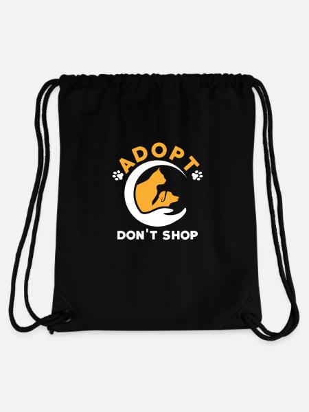 Adopt dont shop - Stanley/Stella recycelter Gym Bag - Schwarz