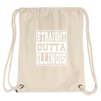 Illinois disant drôle Illinois Cadeau - Sac à cordon recyclé Stanley/Stella - blanc naturel - Dos