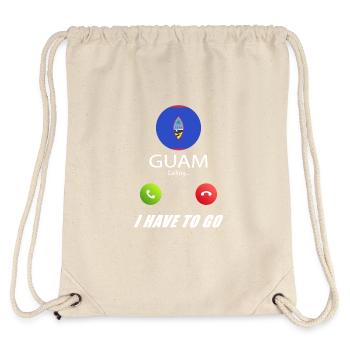 Guam appelle les drapeaux Lusiger en disant - Sac à cordon recyclé Stanley/Stella - blanc naturel - Dos