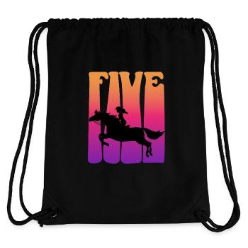 Girl riding, I am 5 years old, children 5. - Stanley/Stella Recycled Gym Bag - black - Back