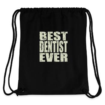 Meilleur dentiste jamais Dentiste Cadeau - Sac à cordon recyclé Stanley/Stella - noir - Dos