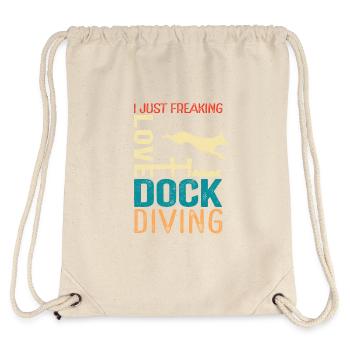 Dock Diving Hunde Hundesport Geschenk - Stanley/Stella recycelter Gym Bag - Naturweiß - Hinten