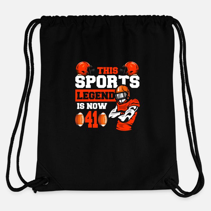 Cette légende du sport a maintenant 41 ans, jeu de rugby - Sac à cordon recyclé Stanley/Stella - noir