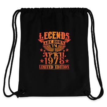 Geburtstag April 1975 Limited Edition Vintage - Stanley/Stella recycelter Gym Bag - Schwarz - Hinten