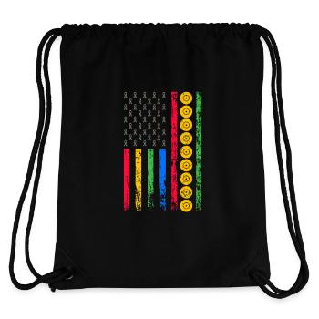 Amerikanische Sportflagge - Stanley/Stella recycelter Gym Bag - Schwarz - Hinten