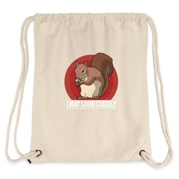 Süßes Eichhörnchen Hörnchen Geschenk - Stanley/Stella recycelter Gym Bag - Naturweiß - Hinten
