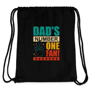 Dad's Number One Fan Daddy's Kid proud of the - Stanley/Stella Recycled Gym Bag - black - Back