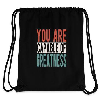 You are capable of greatness - Stanley/Stella recycelter Gym Bag - Schwarz - Hinten