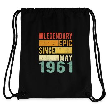 Anniversaire Mai 1961 Épopée légendaire - Sac à cordon recyclé Stanley/Stella - noir - Dos